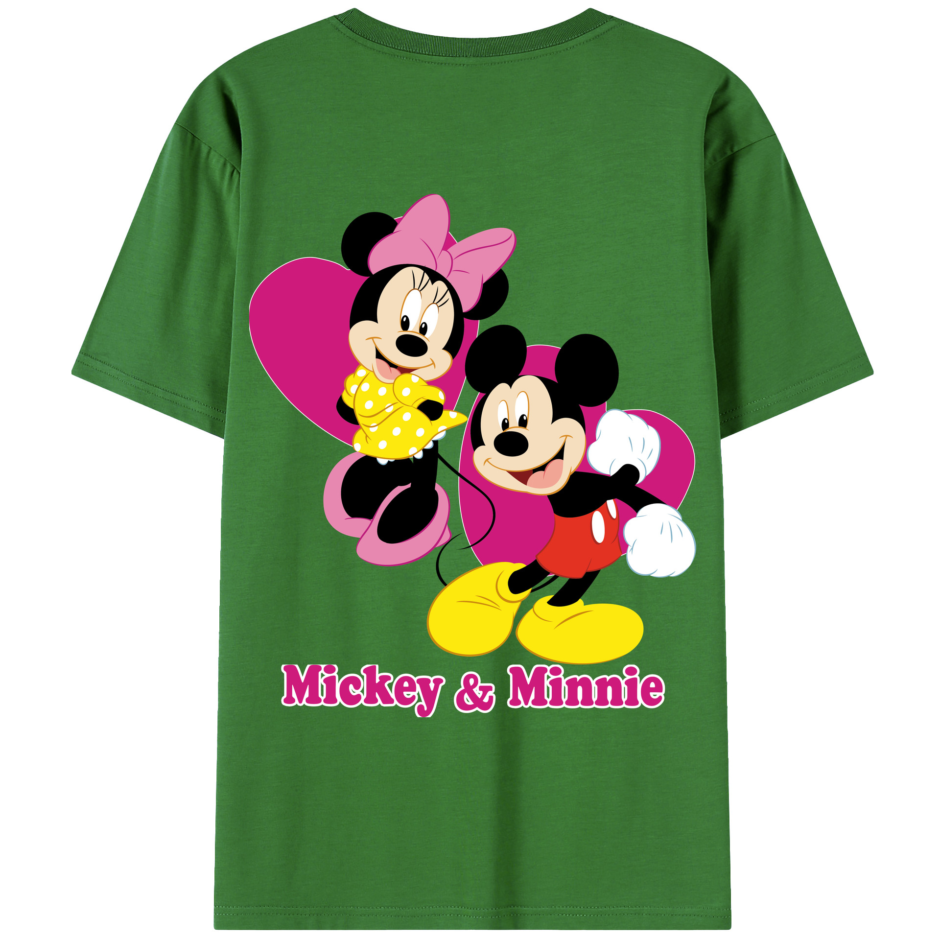 （画像用） ミッキーマウス Mickey Mouse レディース半袖Tシャツ(バックプリント)